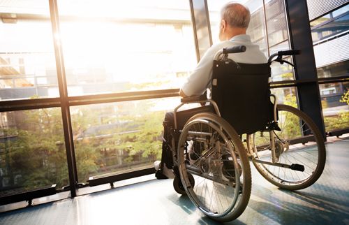 Picture of a man in a wheelchair