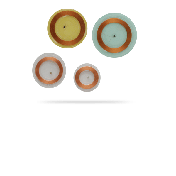 DTA - 13.56 MHz flexible adhesive disc tags