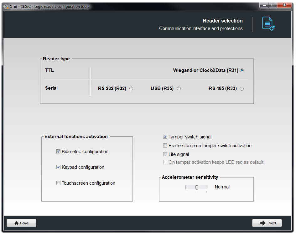 Configuration logiciel STid Segic - étape 2