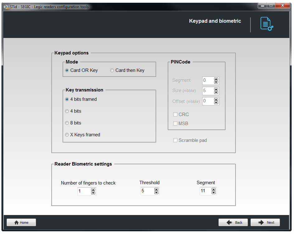 Configuration logiciel STid Segic - étape 4